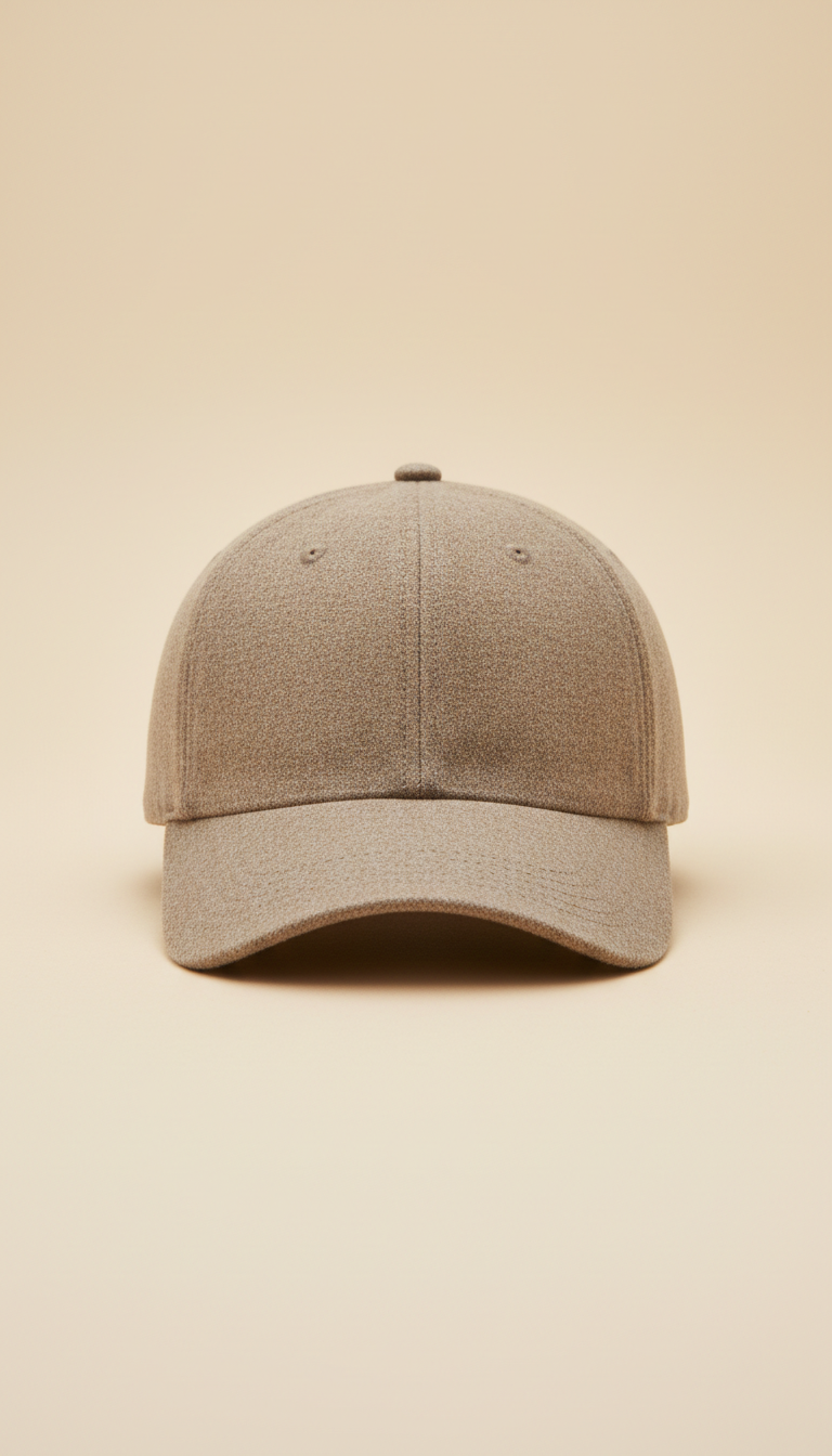 Classic Wool Blend Baseball Hat in Oat