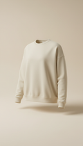 Cotton Crewneck Sweatshirt in Serene Taupe